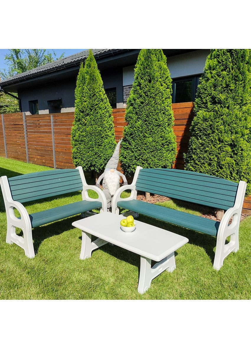 Садовий стіл 122х61х43см StickerWall-SW-00001544 Білий IKI (370563899)