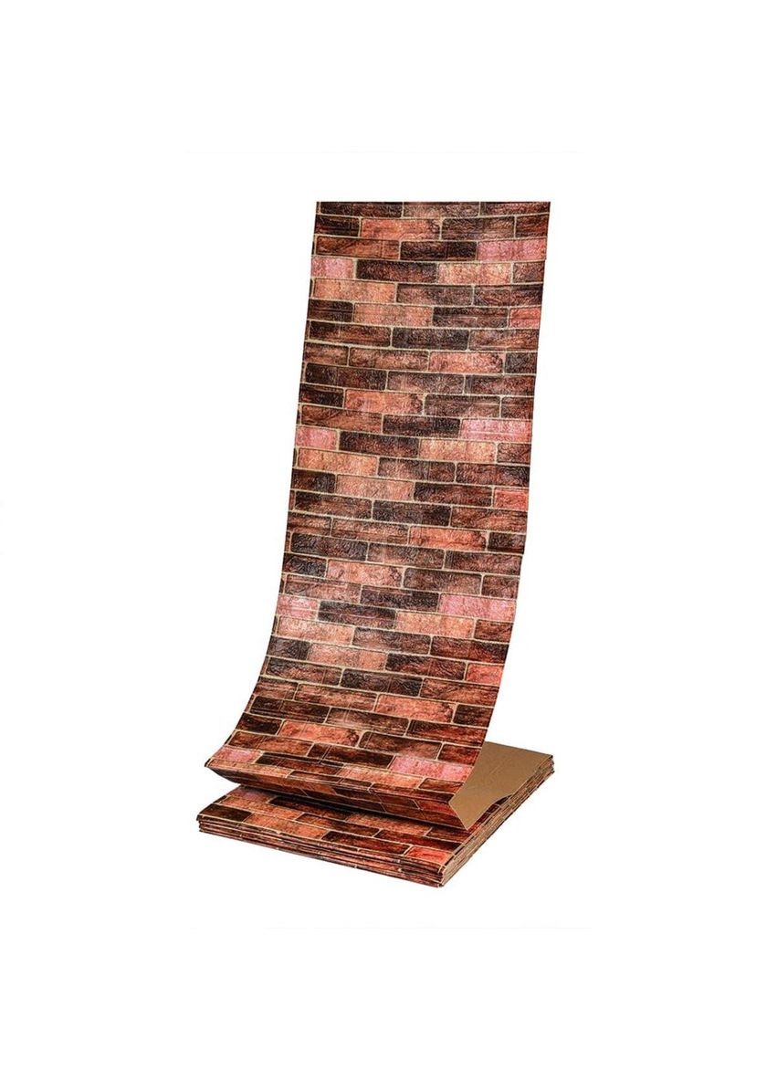 Самоклеюча 3D панель під коричневу катеринославську цеглу 19600x700x3мм SW-00001469 Sticker Wall (300241858)