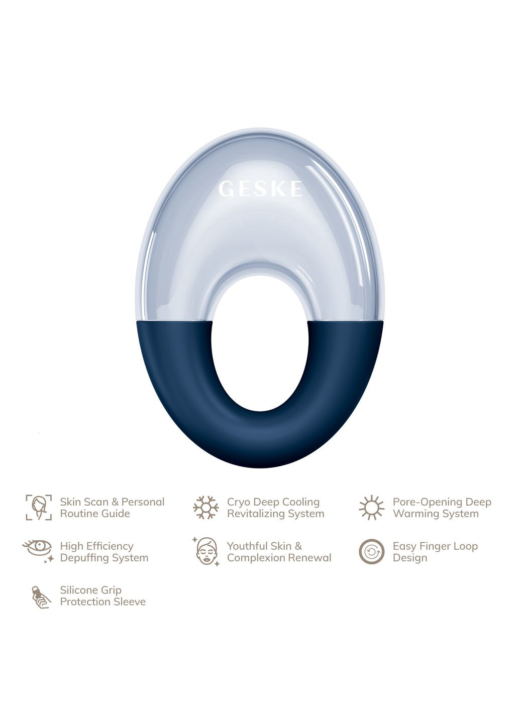 Масажер для очей Cool&Warm Eye Massager 7в1 midnight GESKE (341526011)