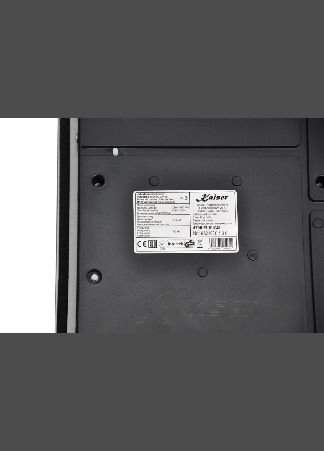 Варочная поверхность электрическая KCT 4795 FI ElfAd Kaiser (308796317)