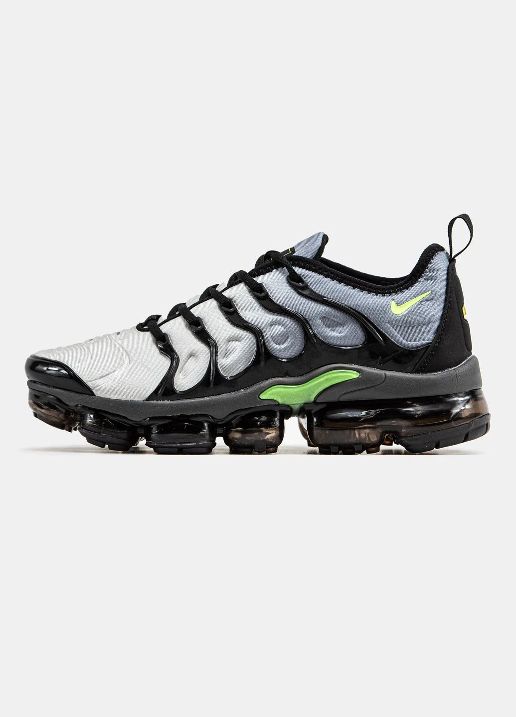 Сірі Осінні кросівки чоловічі nike vapormax plus gray black | найк вапормакс сірі чорні No Brand