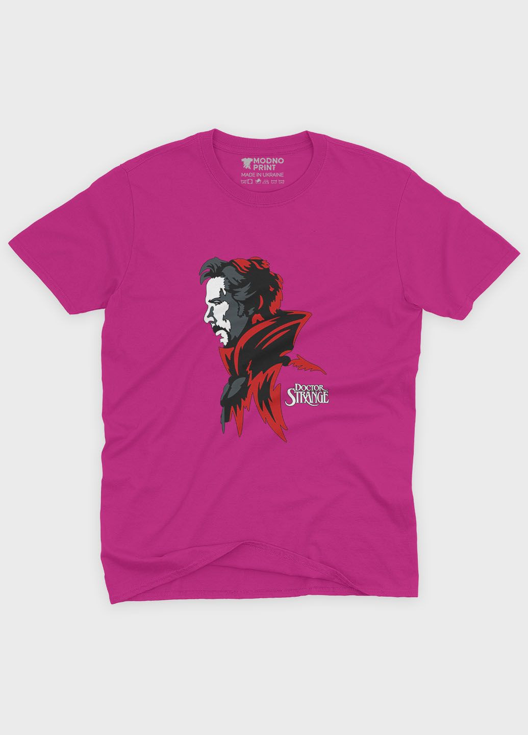 Рожева демісезонна футболка для дівчинки з принтом супергероя - доктор стрендж (ts001-1-fuxj-006-020-001-g) Modno