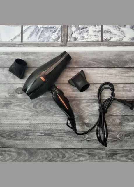 Профессиональный фен для сушки и укладки волос с регуляцией скорости и температуры HC8201 Pro Черный Rozia (306716701)