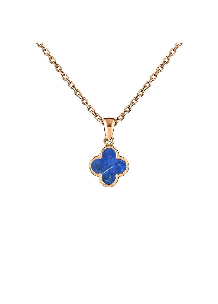 Золотий кулон Конюшина з лазуритом (з7371.3) IRIJ (331017325)