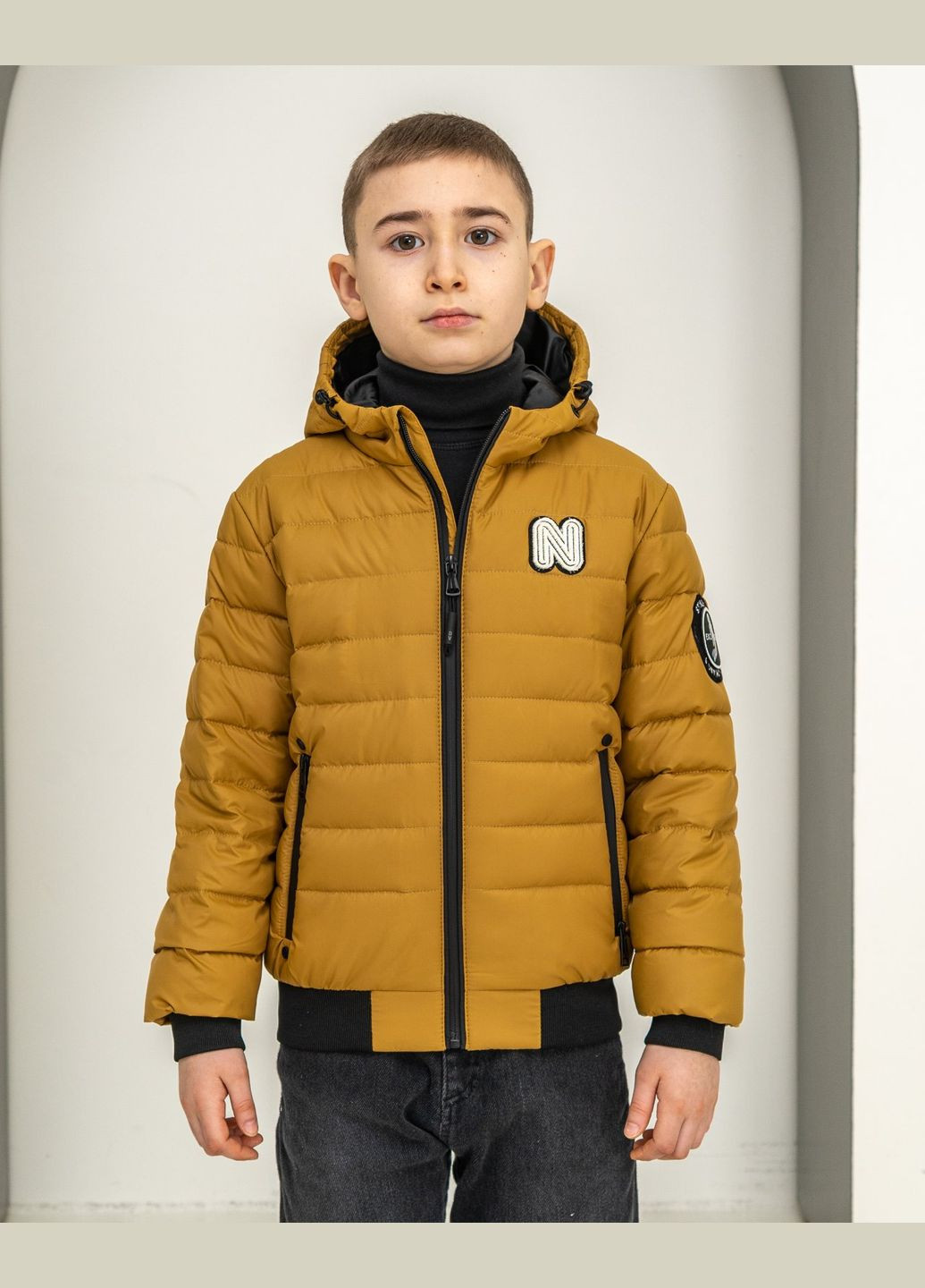 Горчичная демисезонная демисезонная куртка для мальчика SK