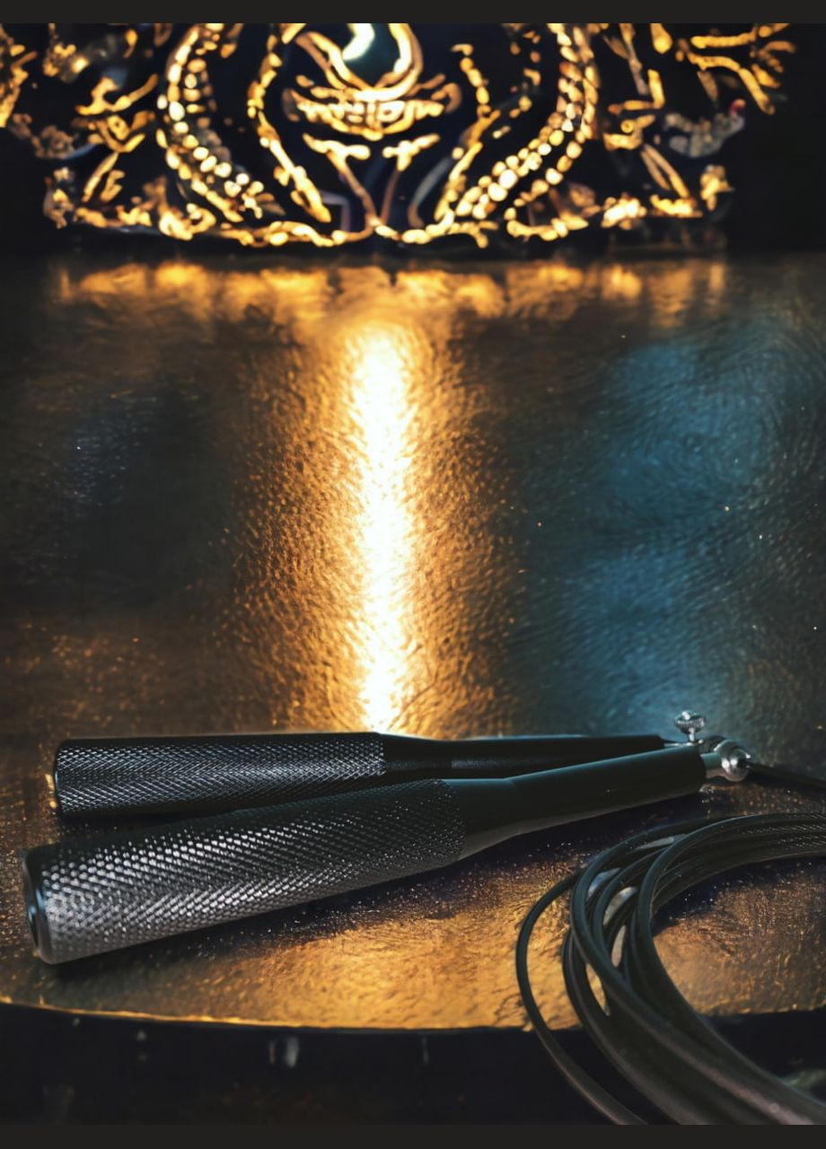 Скакалка скоростная спортивная скакалки для похудения бокса гимнастики GDragon Sport металлическая Черная 46_1_0_3 No Brand (322126404)