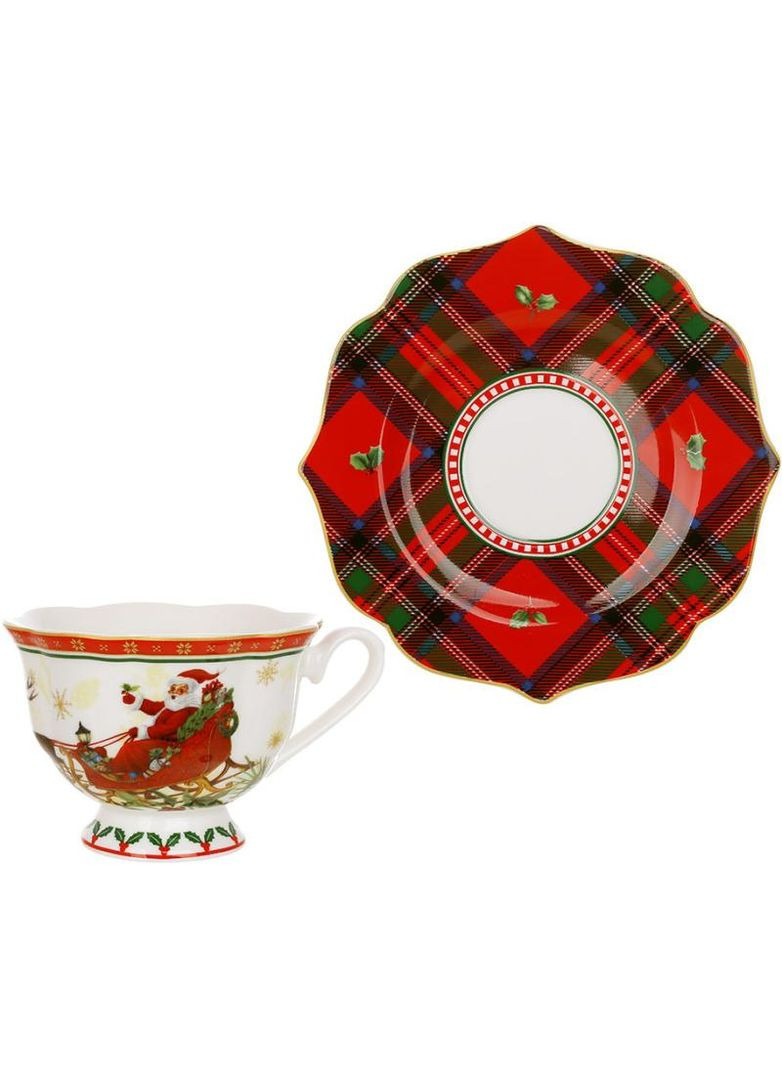 Чайно-кофейный фарфоровый набор "Christmas Story" 2 чашки 170мл и 2 блюдца BonaDi (372172352)