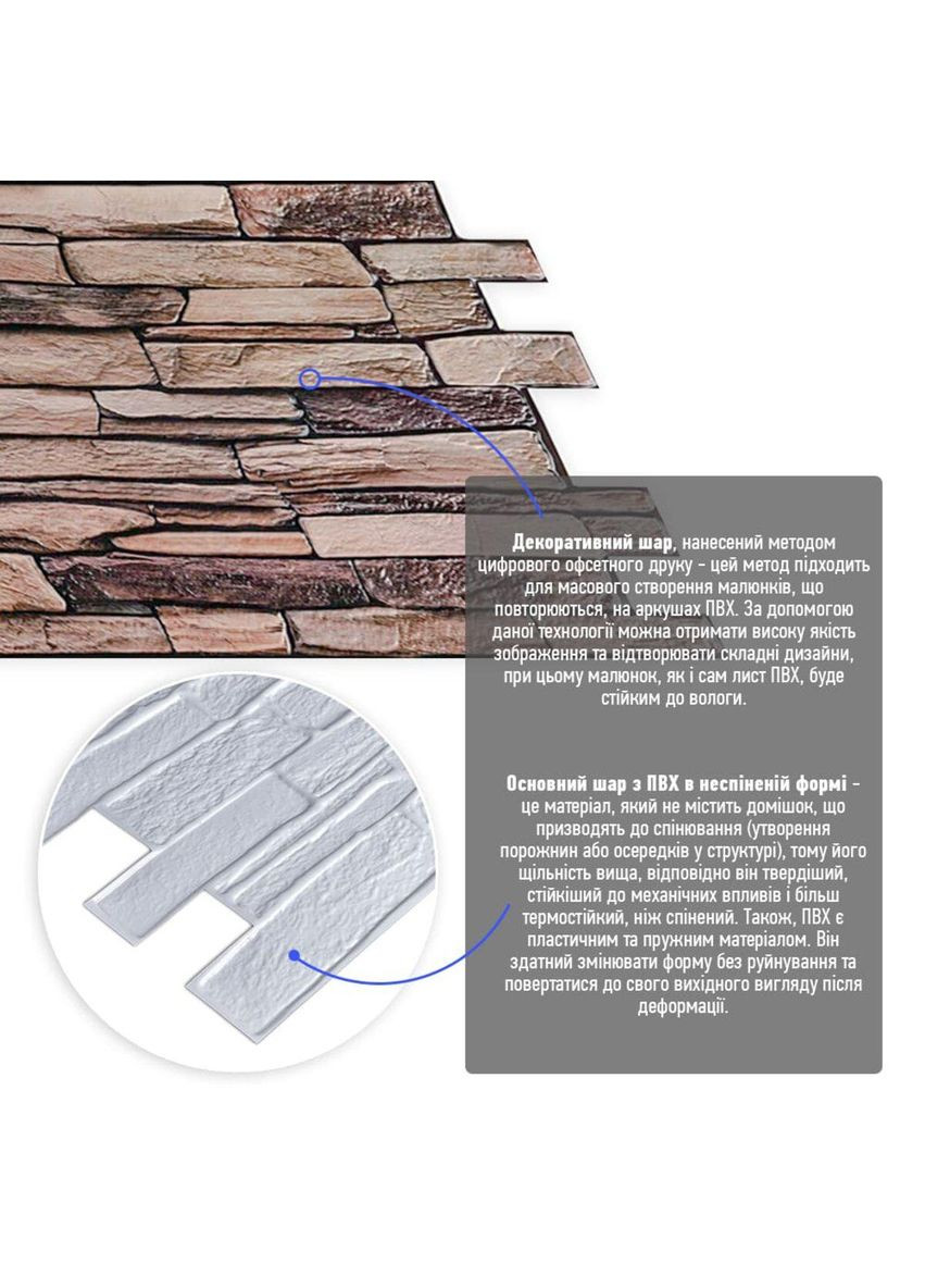 Декоративна ПВХ панель 960х480х4мм SW-00001555 Sticker Wall (330608617)