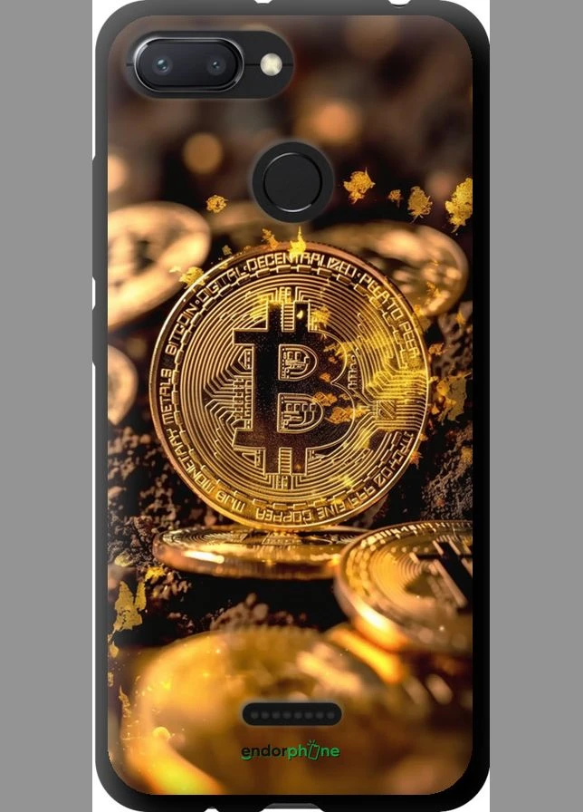 Чехол на Xiaomi Redmi 6 Золотая лихорадка биткойна "6089b-1521-70447" Endorphone (333033701)