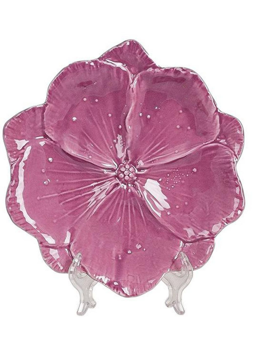 Набор 3 фарфоровых блюда "Фиолетовый Цветок" 18,6х18х3 см BonaDi (289369202)