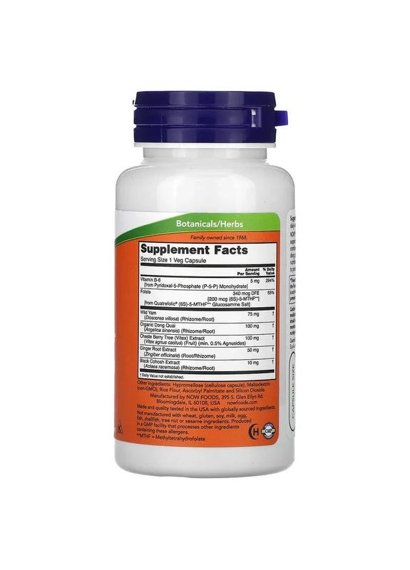 Добавка для гормонального баланса Female Balance, 90 капсул Now Foods (361115281)