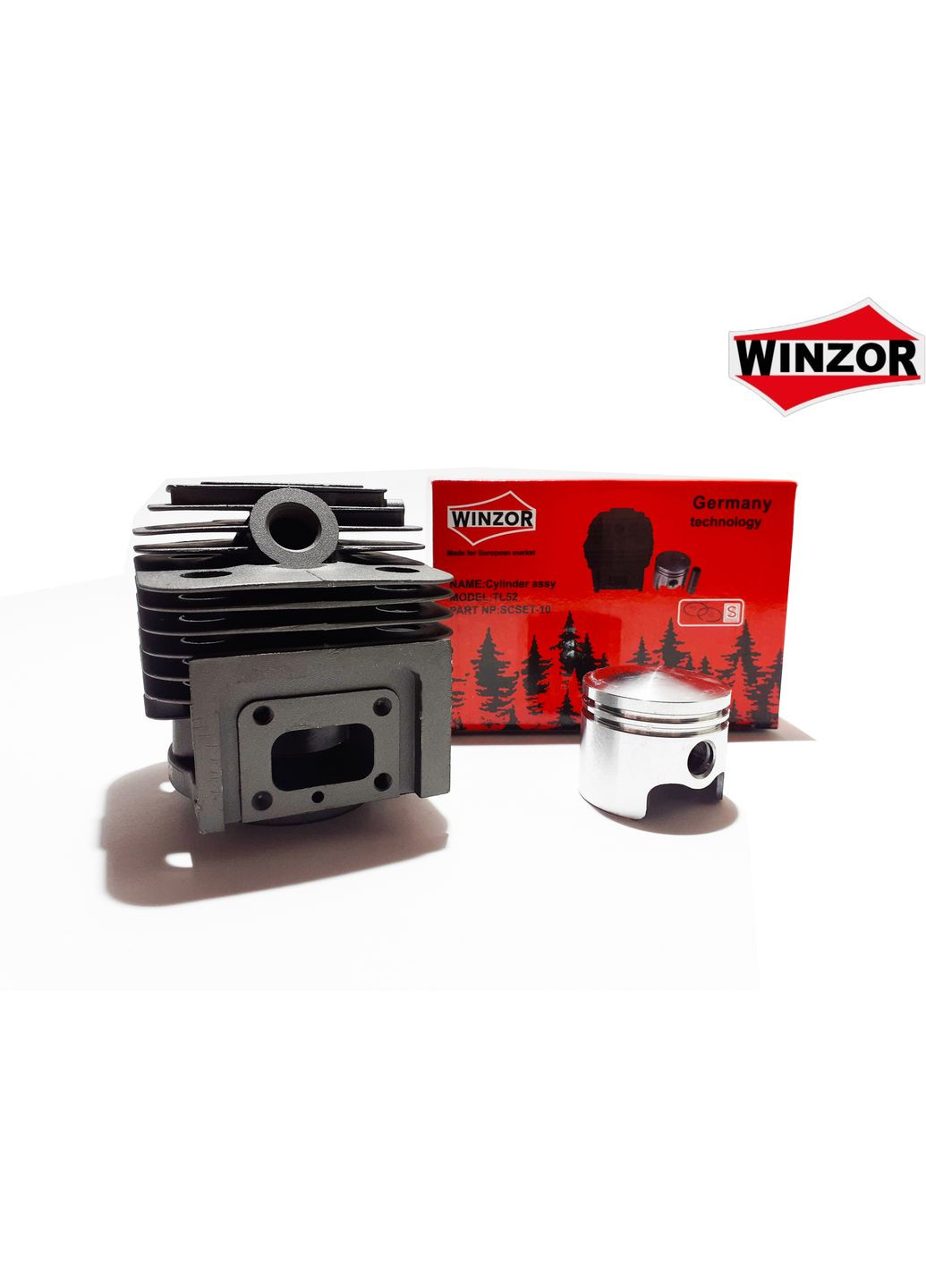 Поршневая 44 мм для бензокос. Шикарный комплект. Лучшее качество и надежность Winzor (364120414)