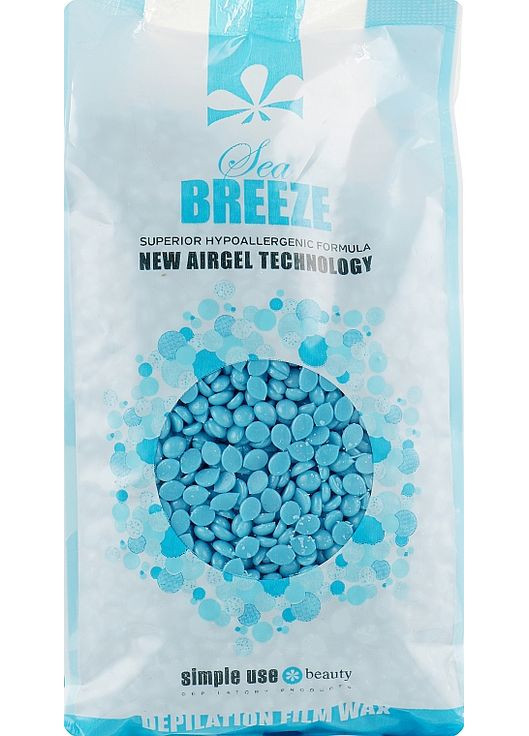 Синтетический воск для депиляции в гранулах Sea Breeze Senses Depilation Wax 800g (1005057-140491) Simple Use Beauty (365799810)