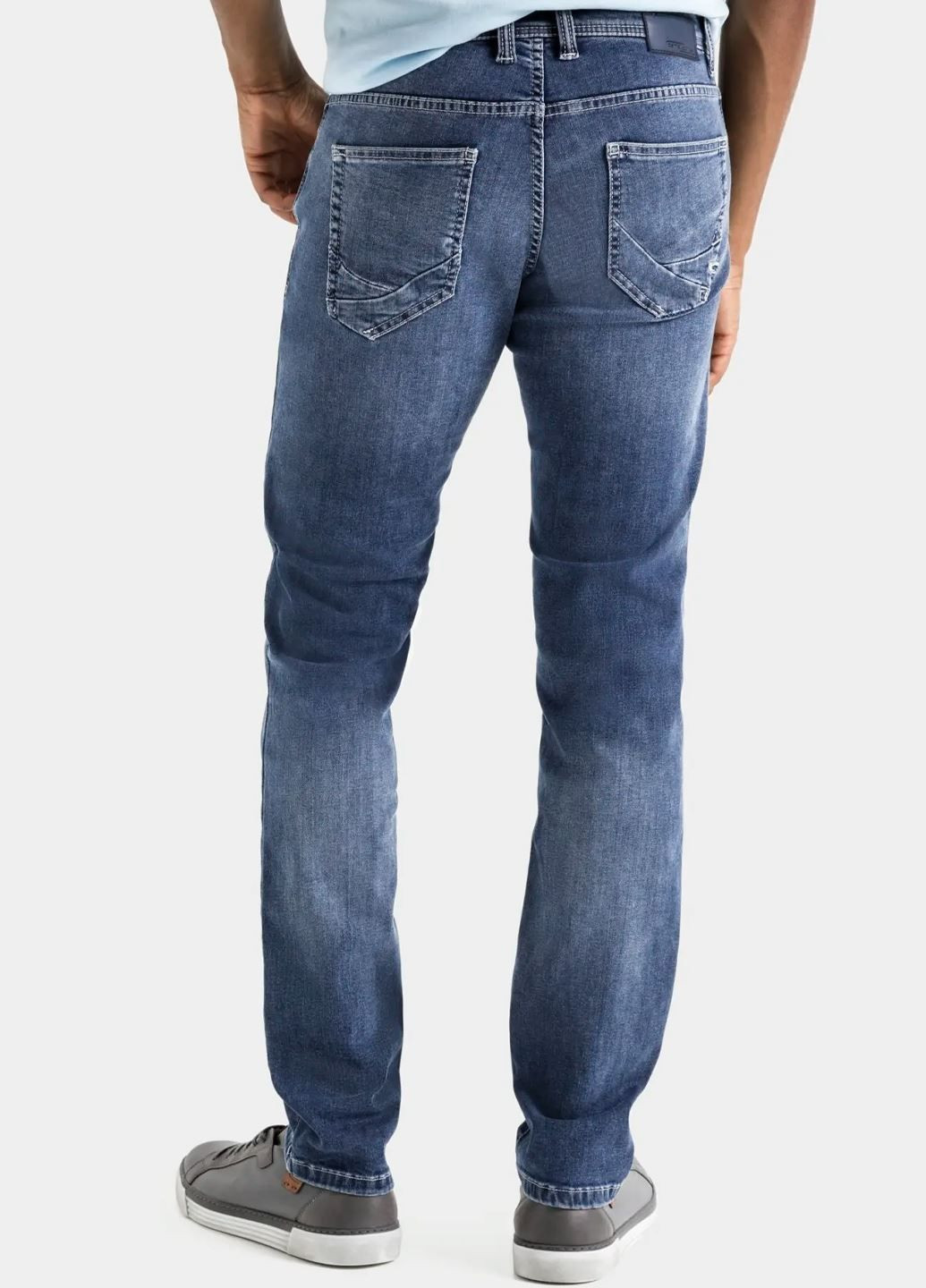 Синие демисезонные зауженные мужские синие джинсы slim fit приталенного кроя 488775-9+79-84 Camel Active