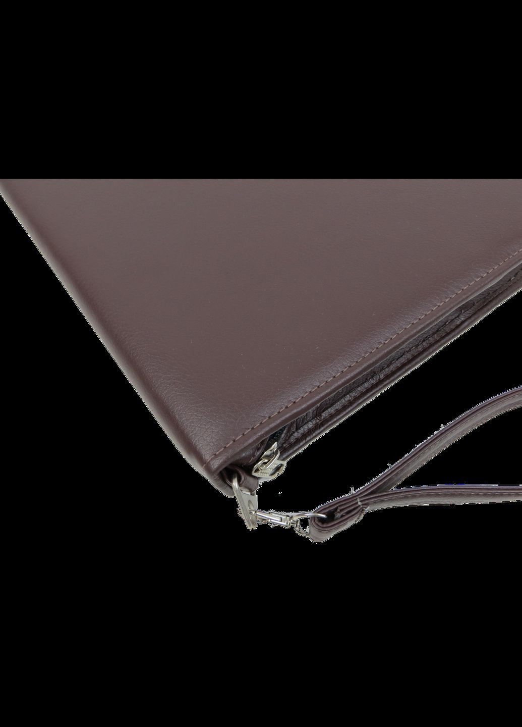Папка для документів з еко шкіри Коричнева Exclusive (348033346)