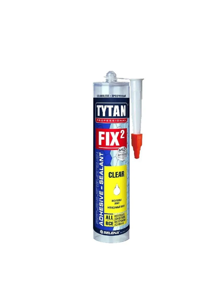 Монтажний клей-герметик Tytan Fix2 Clear безколірний 290мл Tytan Professional (385416045)