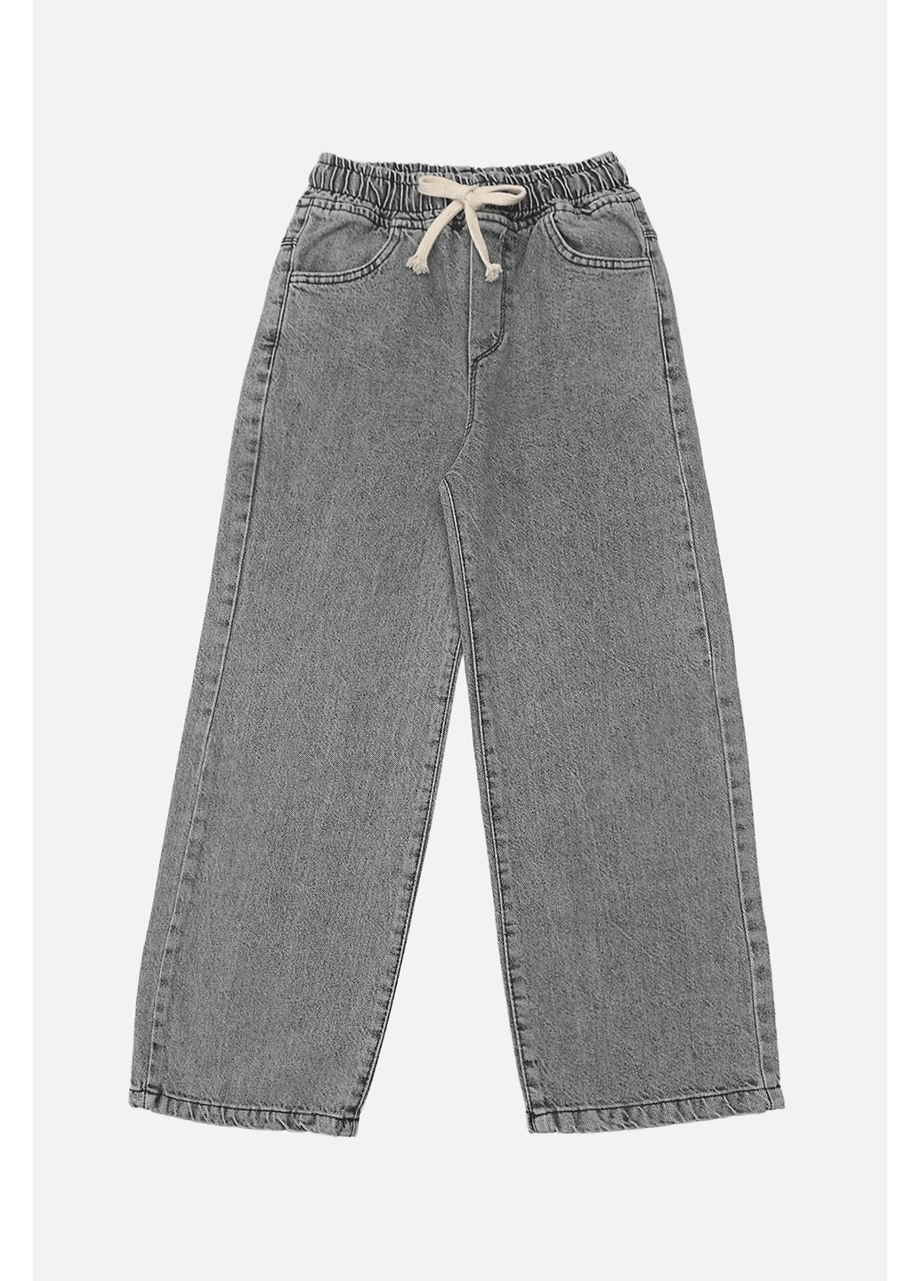Джинси wide leg для дівчинки колір світло-сірий CB-00279912 Yuki (362025282)