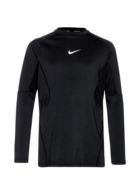 Черная демисезонная лонгслив подростковый черный fj6822-010 Nike PRO DRI-FIT