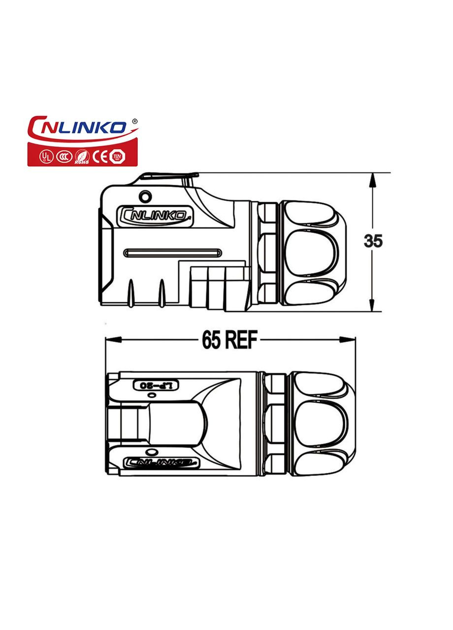 Герметичный разъем LP-20-C09PE-01-022, IP67, 9 pin, 5А/250В. Cnlinko (317253235)