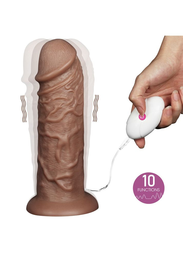 Реалистичный вибратор Realistic Chubby Vibrating Dildo 10.5 CherryLove Lovetoy (282960603)