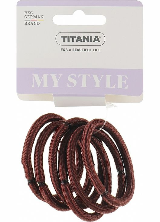 Зажим для волосся, еластичний, 6 мм, 6шт, коричневий 6шт (332001-27059563) Titania (368625508)