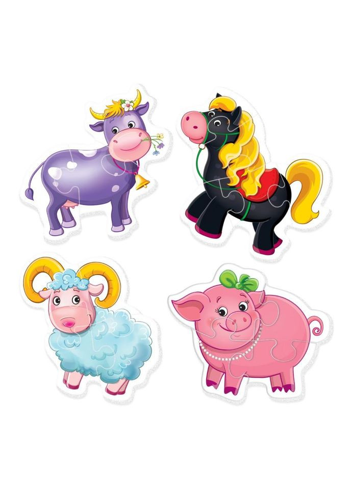 Дитячі бебі пазли "Ферма" VT1106-86 картинки - 4 шт No Brand (339780540)