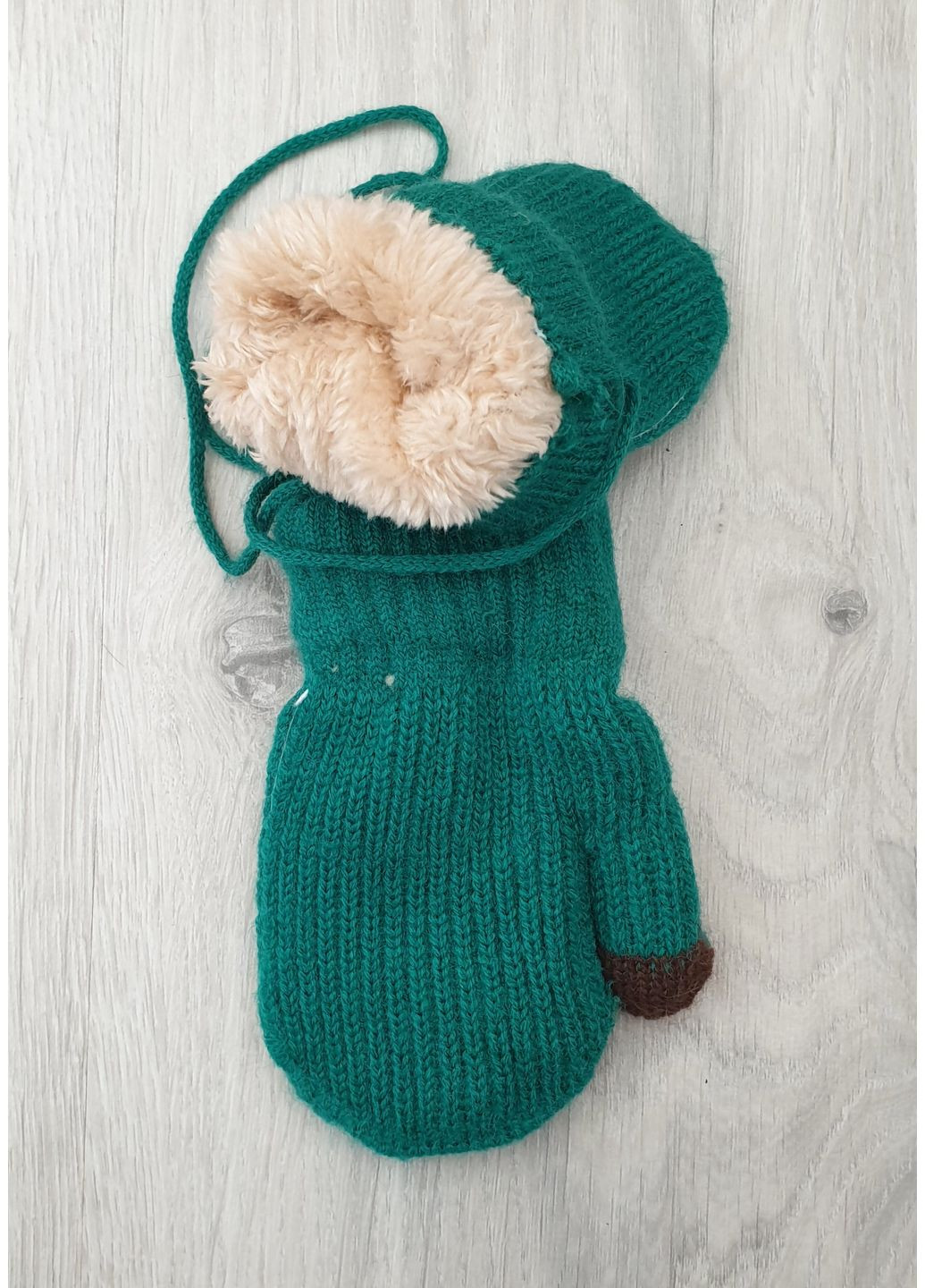 Зимові рукавички на хутрі для хлопчиків і дівчаток 1-3 роки No Brand (361665184)