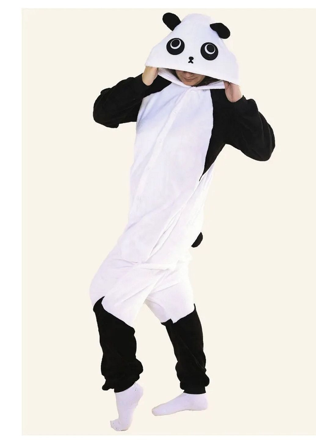 Піжама жіноча кігурумі Kigurumi Панда Біло-чорна More Веселая Панда (306621065)