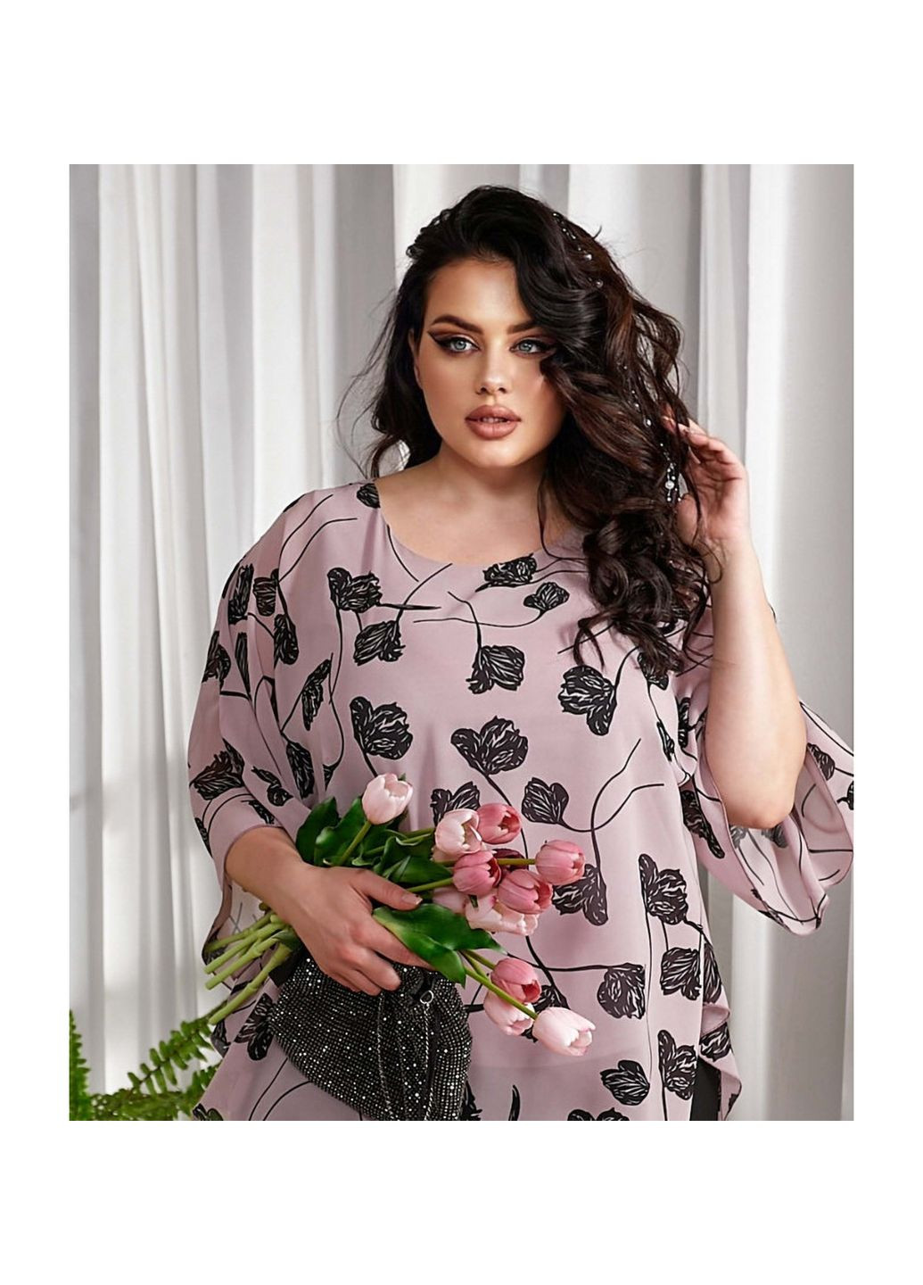 Темно-розовая блуза Liton