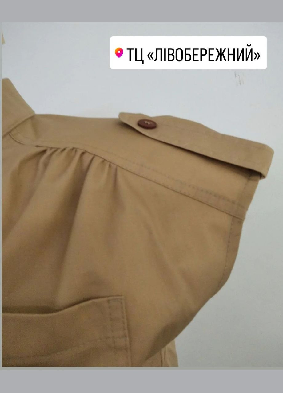 Бежева ділова плаття-сафарі котон 2 Льва