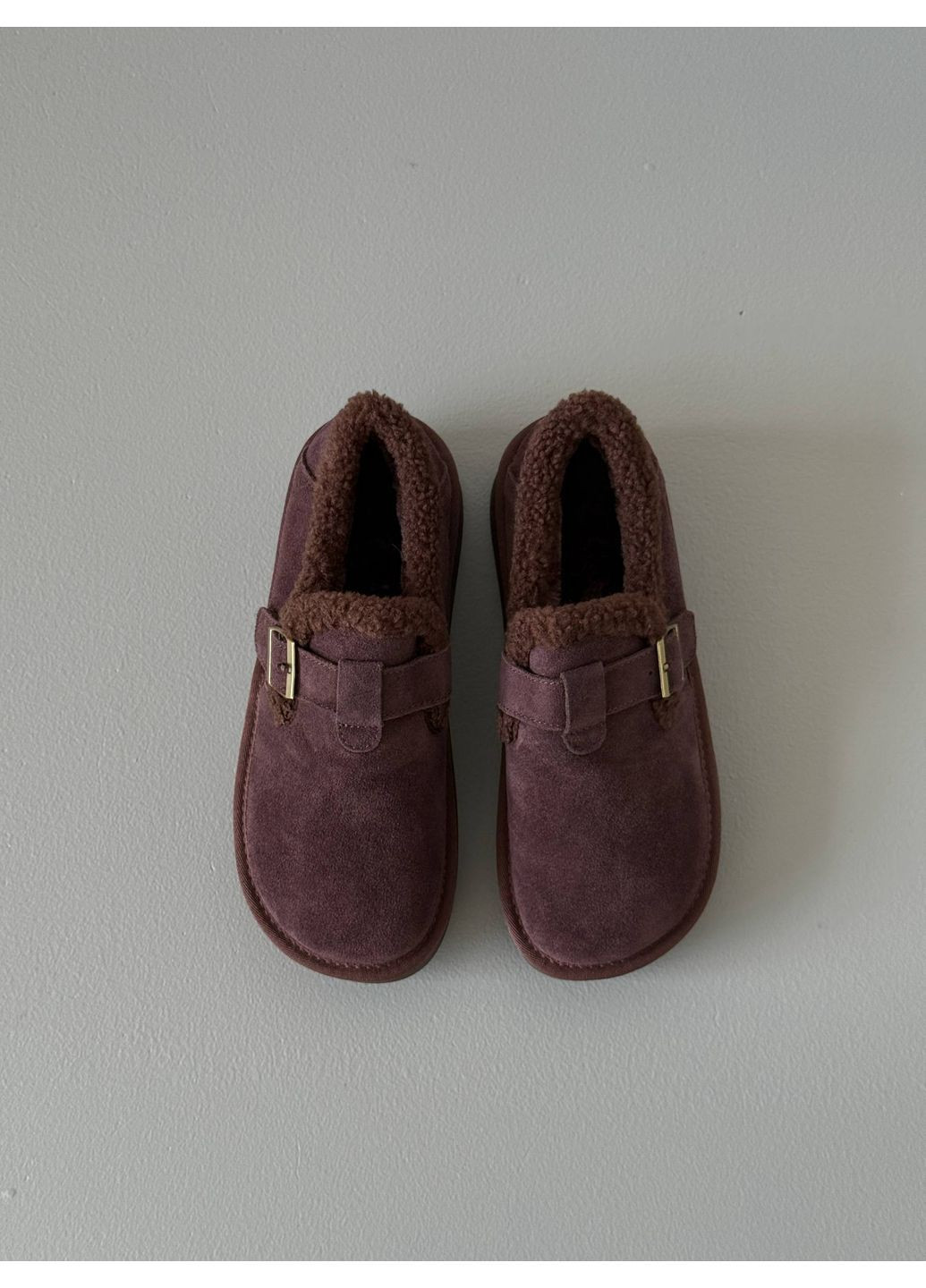 женские сноубутсы шоколадные, натуральная замша, анатомическая форма, мех внутри No Brand