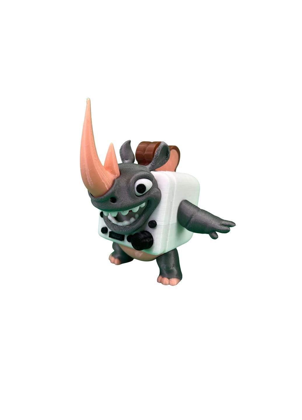 Іграшка Rino Rino Tosterino з серії Italian Brainrot, сірий 11 см (PIG10044) DrukHouse3D (352166145)