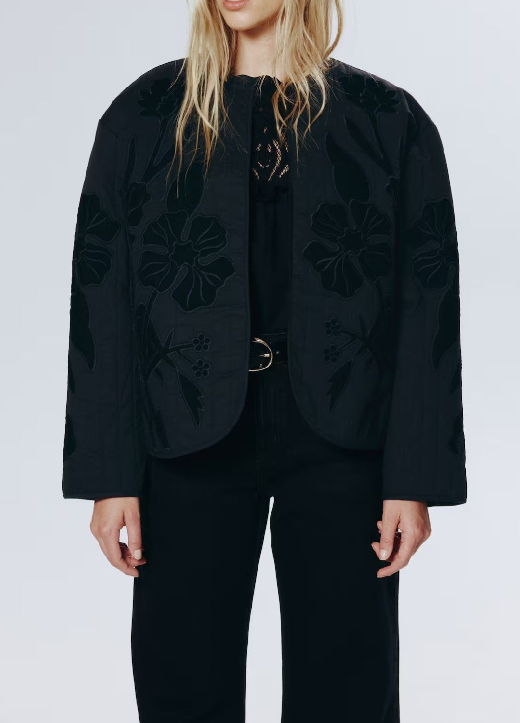 Чорна демісезонна куртка H&M