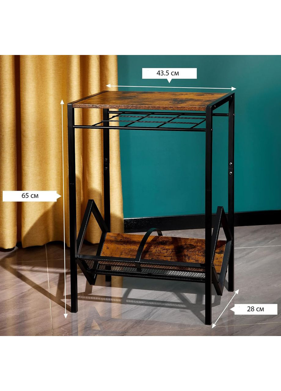 Стелаж стіл для вінілового програвача грамофона з підставкою для вінілових пластинок 65х43.5х28 см No Brand (366304389)