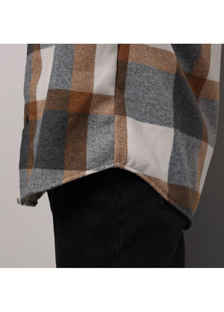 Коричневая повседневный, кэжуал рубашка в клетку Vakko