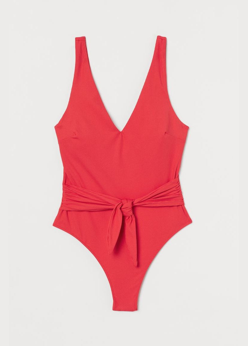 Червоний літній купальник H&M