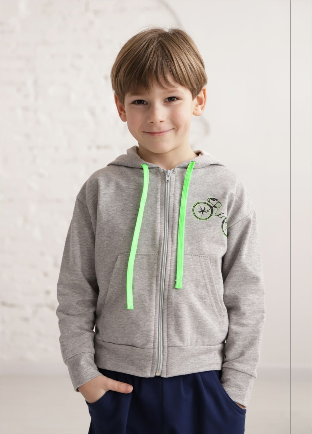 Серая повседневный рубашка с надписями GABBI