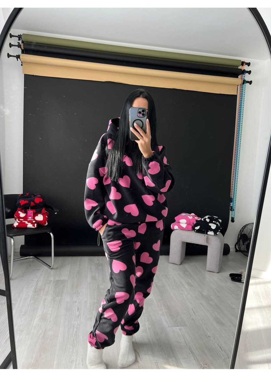 Чорна жіноча піжама кофта + брюки No Brand