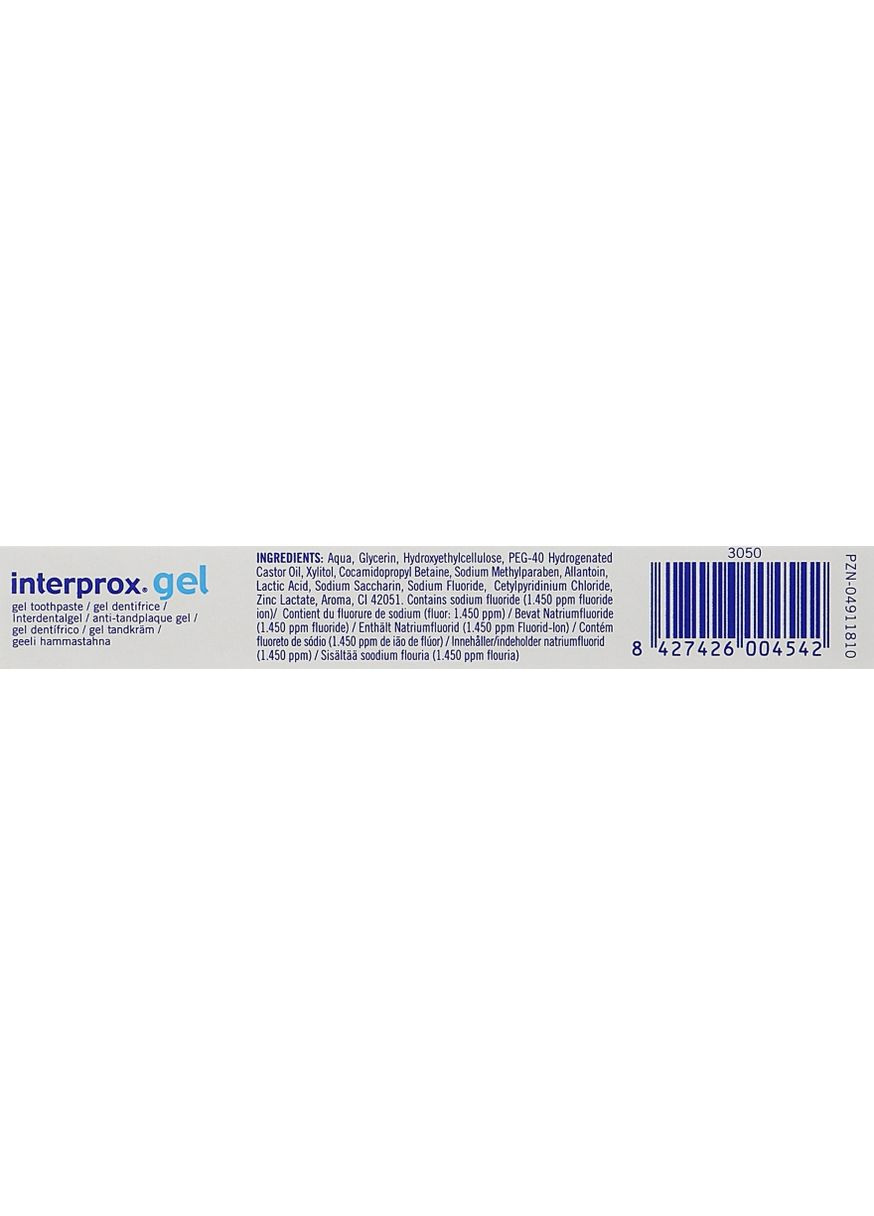 Зубной гель для чистки межзубных промежутков Interprox Gel 20ml (606269-74281) Dentaid (368619937)