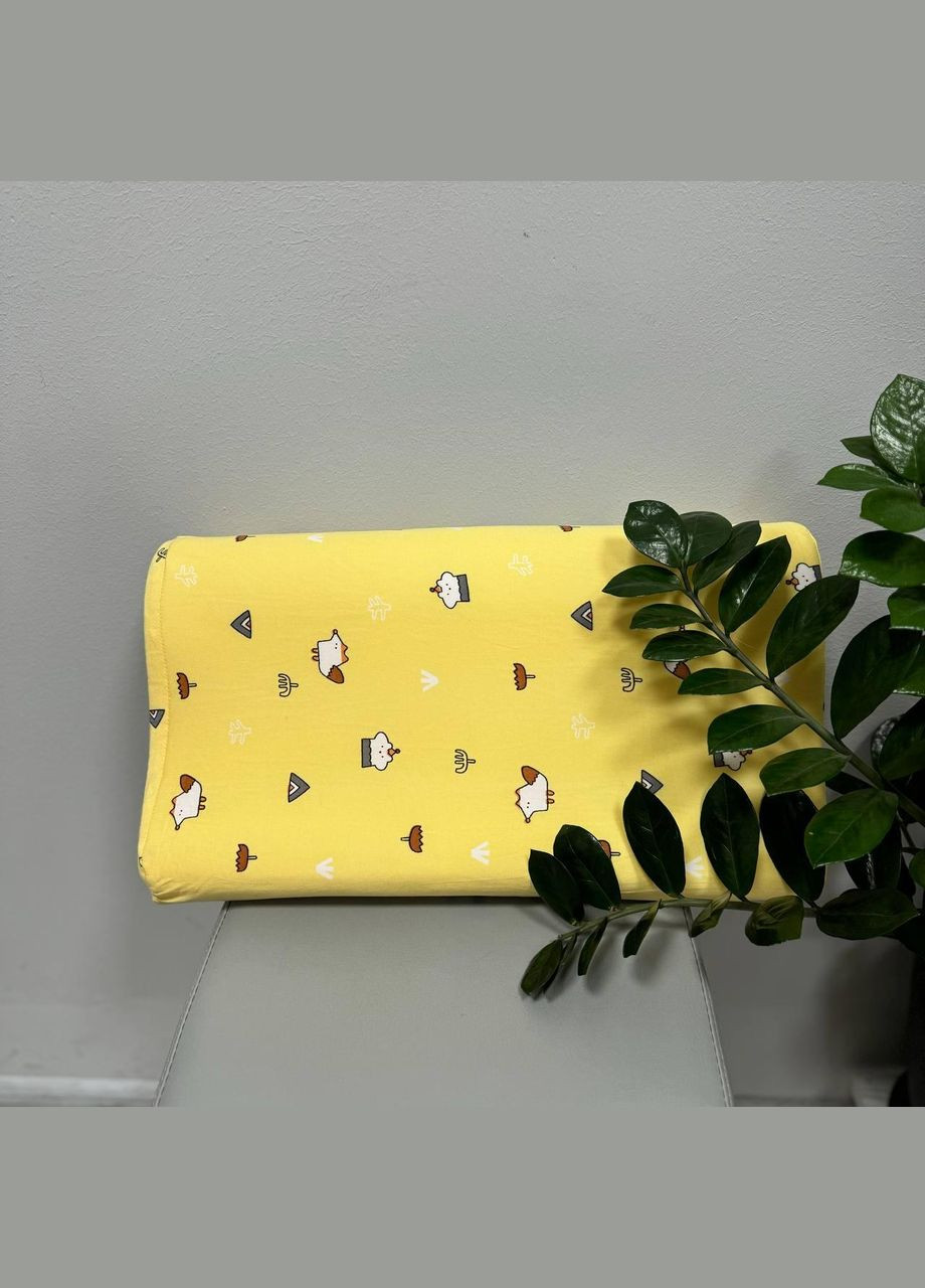 Ортопедична подушка для дітей піна 45 см х 25 см Жовтий (П4К-crm-poduska-01) No Brand (306632995)