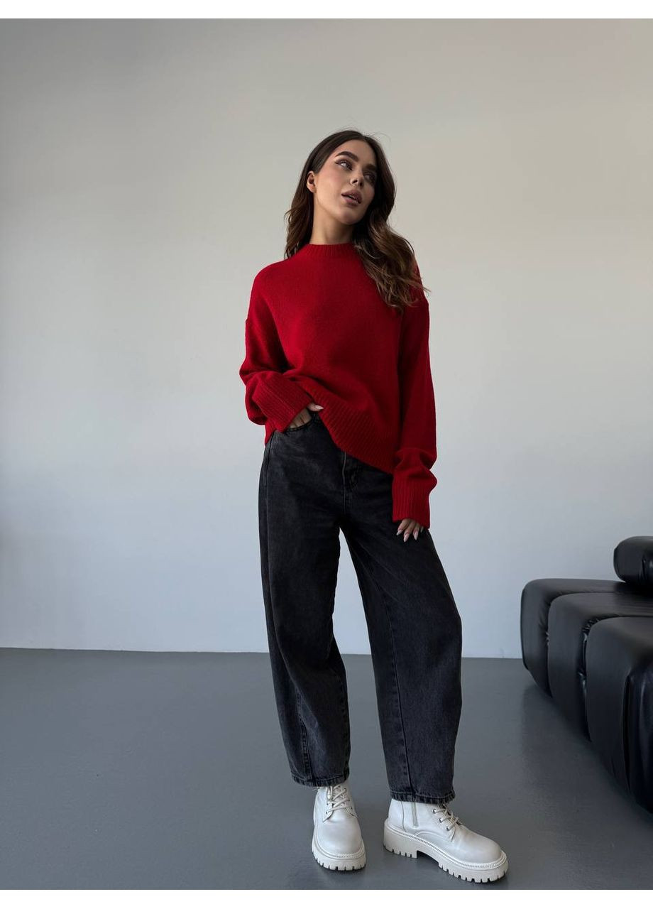 Червоний демісезонний стильний светр-топ продаж (туреччина) — заміри в описі DK/DL Мода без кордонів