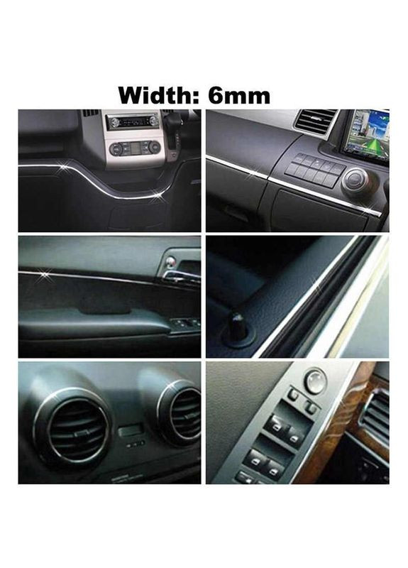 Молдинг лента для авто самоклеющаяся, хромированный молдинг, хром лента (3М скотч, ширина 6 мм, цена за No Brand (362669690)