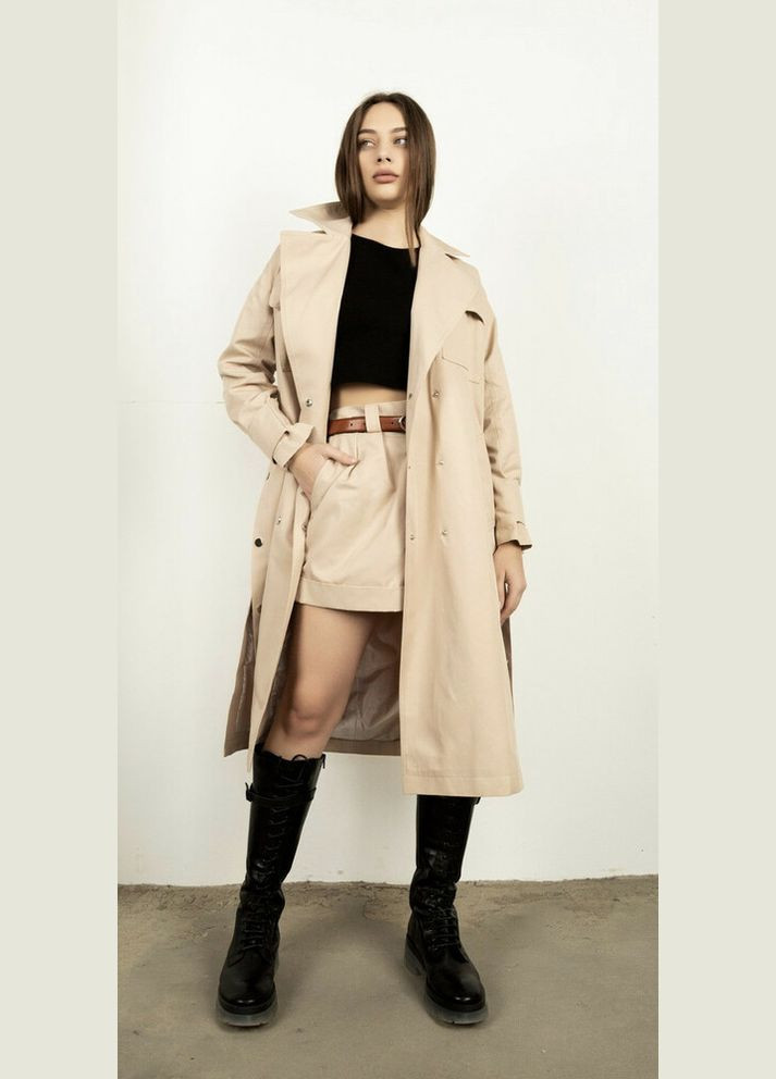 Тренч жіночий базовий темно MKAS140422-4 Modna KAZKA всесезон (336933637)