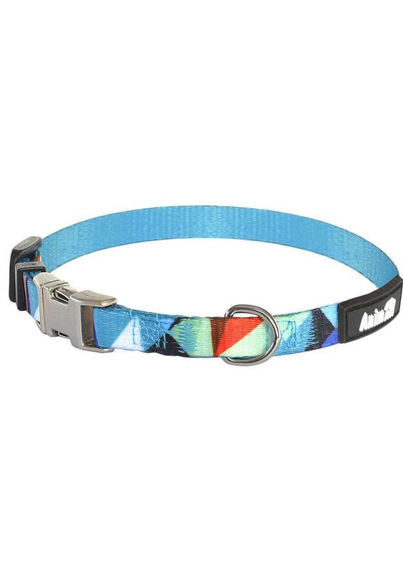 Ошейник нейлоновый с абстрактным рисунком на бирюзовом фоне для собак 1,5х28-40 см (2000981199036) AnimAll (327055953)