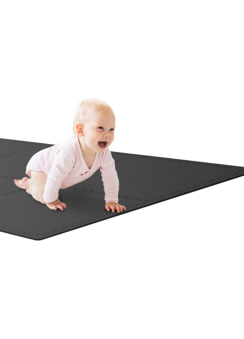 Мат-пазл EVA 1см HS-A010PM - 6 частей черный Hop-Sport (301538752)