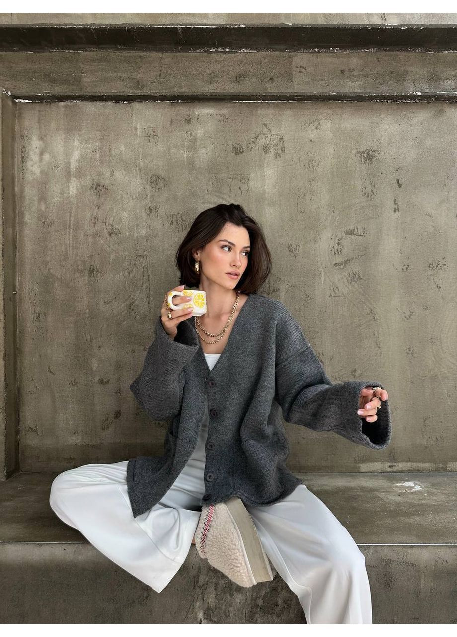 Серый демисезонный кардиган Avanti