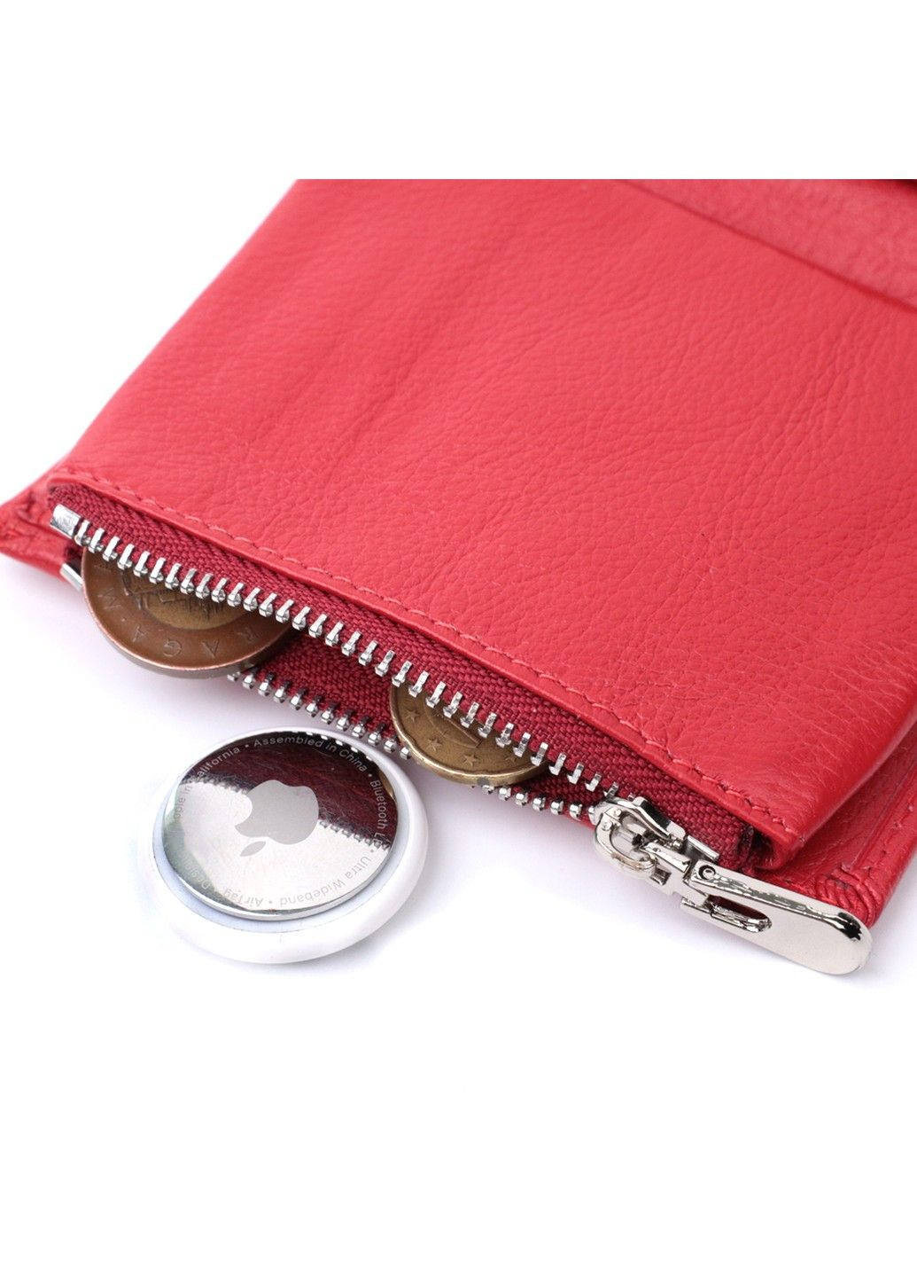 Женский кошелек вертикального формату из натуральной кожи 22704 Красный st leather (297993025)