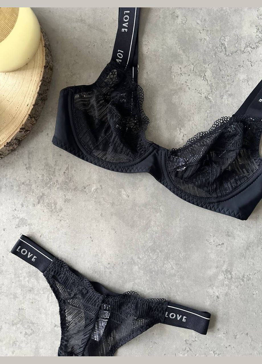 Черный комплект нижнего белья Domino