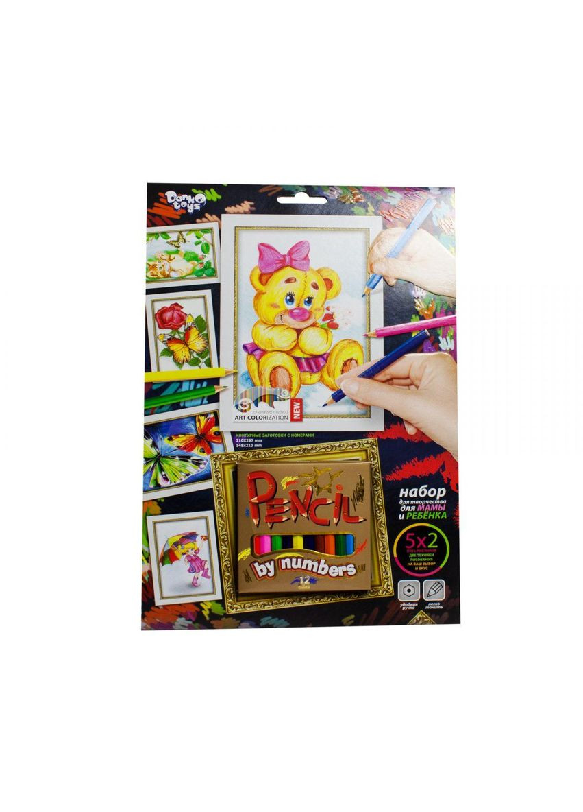 КАРТИНА ПО НОМЕРАМ "PENCIL BY NUMBERS: МЫШКА" DANKOTOYS (PBN-01-05) Danko Toys (322576073)