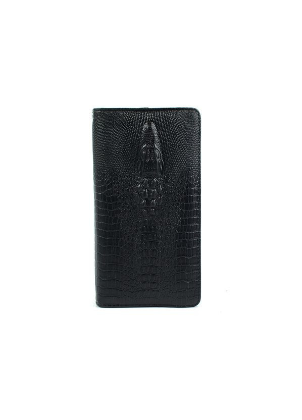 Клатч мужской черный толстый с тиснением крокодил, Классическая сумочка клатч на две молнии из кожзама Balisa (266266489)